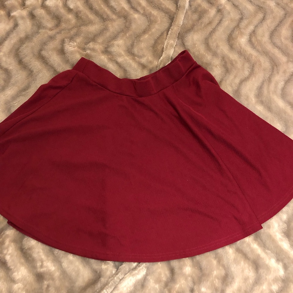 Maroon Skater Skirt L